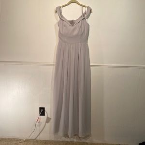 Khloe Jaymes Silver Size 10 Prom Dress